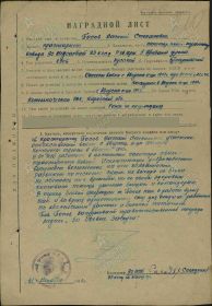 Наградной лист