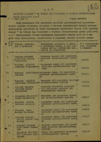 Акт вручения медалей «За победу над Германией в Великой Отечественной войне 1941–1945 гг.»