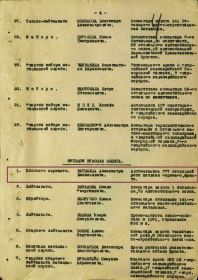 Список награждаемых
