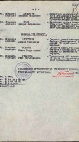 Наградной лист