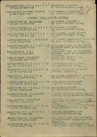 1944 — Награждение: Орден Красной Звезды Наградной список