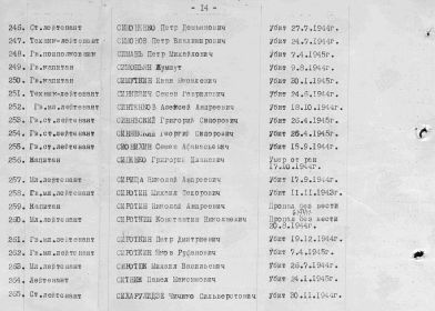 Документ, уточняющий потери.