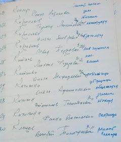 стр из тетради о награжденных.