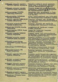 Строка в наградном списке на награждение орденом "СЛАВЫ" 3 СТЕПЕНИ.