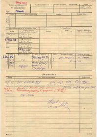 Персональная карта военнопленного (Personalkarte I). Oflag 62 (Oflag XIII D). Минаев Владимир (Minaew Wladimir) Стр. 2