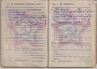 военный билет, стр. 2