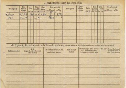 Персональная карта военнопленного (Personalkarte II). Лавров Михаил. Стр. 2