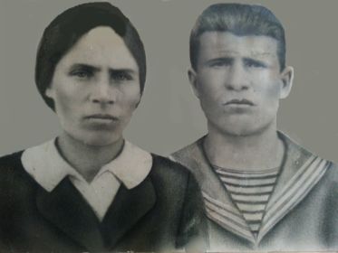 жена Задкова Ольга Ивановна и муж Задков Василий Никифорович. (фотография после свадьбы) 