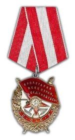 Награжден Орденом Красного Знамени 3 июля 1944 года