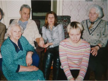 Санкт-Петербург, февраль 2002 год с мужем Агриклянским Владимиром Павловичем и родственниками