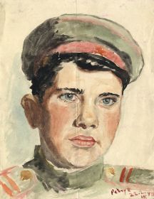 Ревчук, 22 февраля 1944 г., бумага, акварель, 143x184 мм