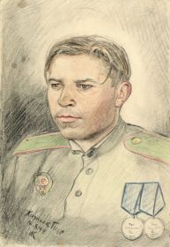 Хижняк Петр, 16 августа 1944 г., бумага, цветные карандаши, 175x250 мм