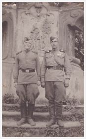 И. Денисов, Ст. Хохлов. Прага, 14.06.1945