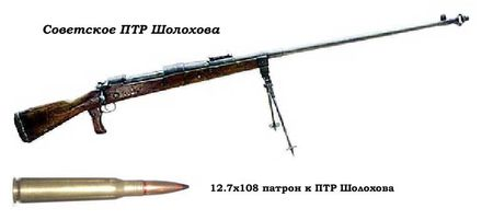 Противотанковое оружие (ПТР).