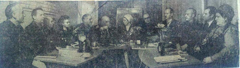 Встреча с ветеранами-малоземельцами, Новороссийк1977. Мноян - 5-й слева