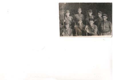 группа бойцов и мл.командиров мостового взвода техроты 2-го ОЧБ 1 сентября 1942