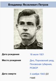 Петров Владимир Яковлевич