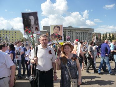 Красноперов Федор Савинович в строю Бнссмерного полка 2019 год.