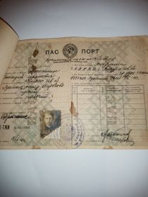 Паспорт Арташина Геннадия Ивановича