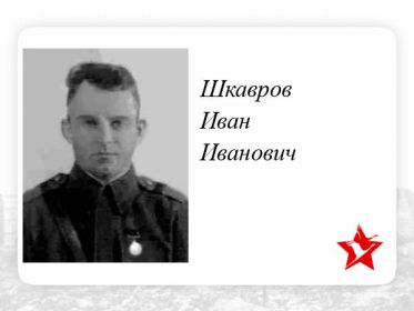 Шкавров Иван Иванович стрелок радист 215отд. драэ прошел войну Уволен в запас ? гвардии старшина  40-летия Победы награжден орденом Отечественной войны II степени.