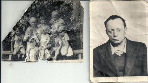 Слева Зинаида Петровна со внуками, справа сын Слава