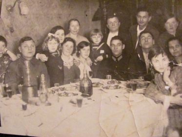 Семья Кулагина С.Ф. с родственниками и друзьями. Наступил Новый 1941год.