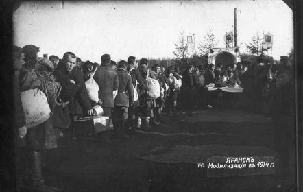 г. Яранск. Мобилизация в 1914 году.