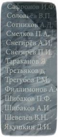 Обелиск погибшим землякам в с.Медведёвка. Среди воинов, отдавших жизнь за Победу в ВОВ 1941-1945гг   - Тараканов Я.А.