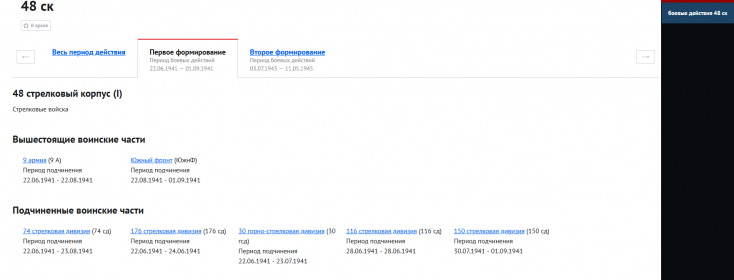 первое формирование 48 ск