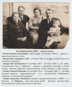 Семья Качуры 1940 г.
