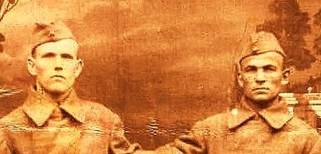 Рукосуев Тимофей Тимофеевич и Первушин Борис Устинович,1941 г.Оскоба,Тунгусо-Чунский район, ЭНО, Красноярский край.