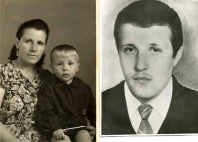 Елизавета Дмитриевна Смыкова (Проскурякова) 1925-2013 с сыном Юрием Петровичем 1961-2001