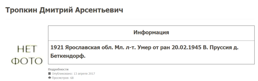 На сайте Герои-Данилов.РУ