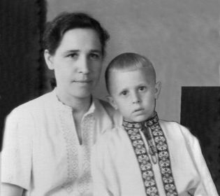 Жена Елена Иосифовна и племянник Александр Кущенко.