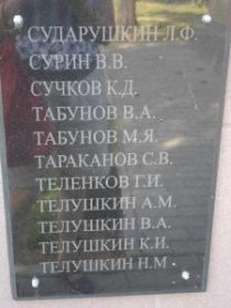 Мемориальная плита в с. Вятское.