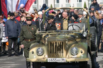 9 мая 2017 г, возглавляет Парад Великой Победы, г. Сургут