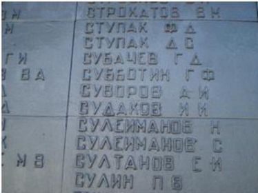 Мемориальная доска на Родине г.Лениногорск ВКО