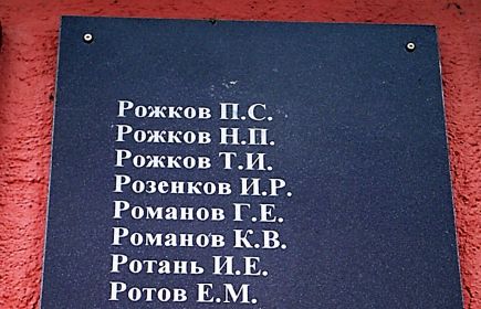 Мемориальная плита на братском  захоронении в городе Дмитриев (Курская область)