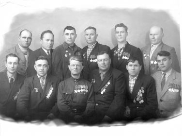 Ветераны ВОВ Отрадненского сельского совета Неклиновского района, начало 70-х годов.