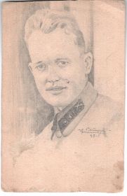 Портрет нарисован на фронте 1943 год