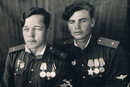 С боевым товарищем Григорием Гумеровым после войны