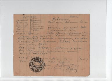 Извещение о гибели