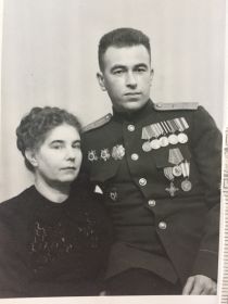 Послевоенное фото с супругой: Кочетков Дмитрий Ильич и Кочеткова Татьяна Андреевна