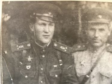 Получение ордена &quot;Красной Звезды&quot;,15.06.1944 года с командиром взвода Беспаловым И.Т.