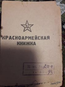 красноармейская книжка