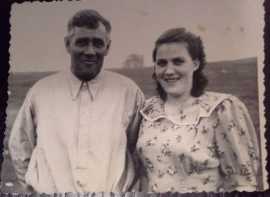 Фёдор Семёнович и дочь Анастасия, 1959 год