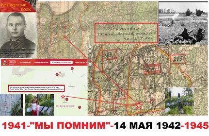 Военная карта боев май 1942г.
