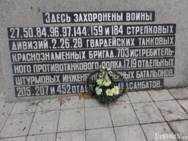 Мемориальный комплекс на братской могиле советских воинов