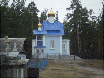 Часовня в память о погибших на фронтах Великой Отечественной войны (пос.Тайгинка Кыштымского городского округа).