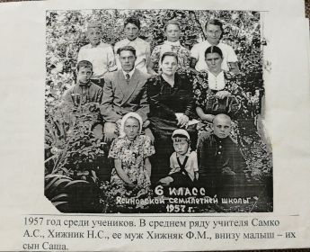 Со своими учениками 1957 год